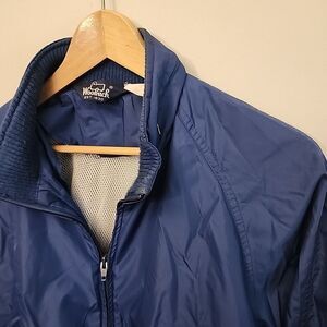 Vintage Woolrich Windbreaker Mesh Lined Jacket Mens Size Medium( By Measure)Blue